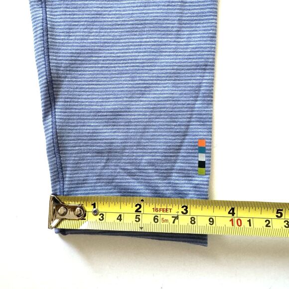 SmartWool Women’s Merino 150 Wool Base Layer Shirt Long Slv Striped Blue - Picture 9 of 9